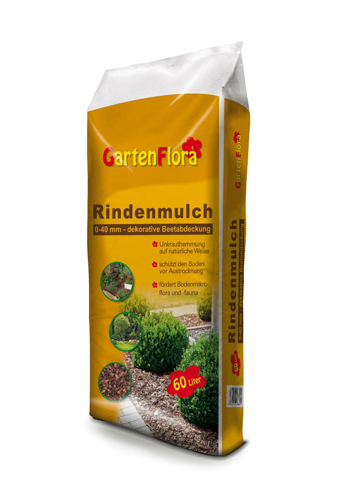 Rindenmulch Garten Flora 00-40 mm, 60 L Sack