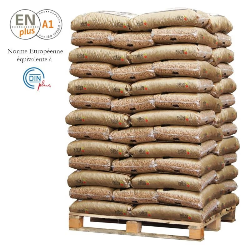 GOLD-Granulat, 100 % Nadelholz – Palette mit 65 Säcken à 15 kg