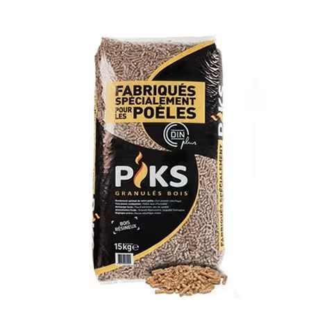 PIKS-Granulat – Palette mit 66 Säcken (990 kg), zertifiziert (Din Plus) – Bild 2